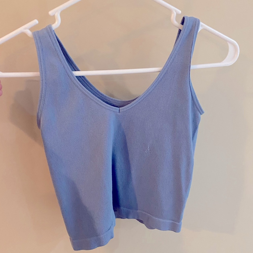 Light blue crop top